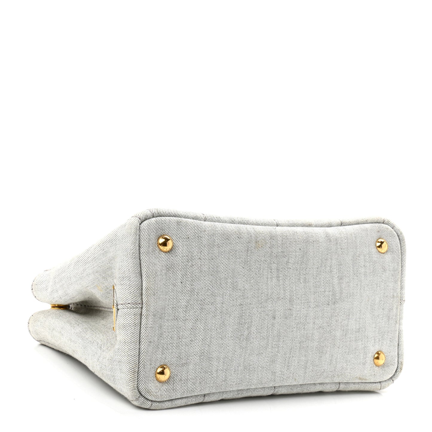 Denim Small Logo Tote Bianco
