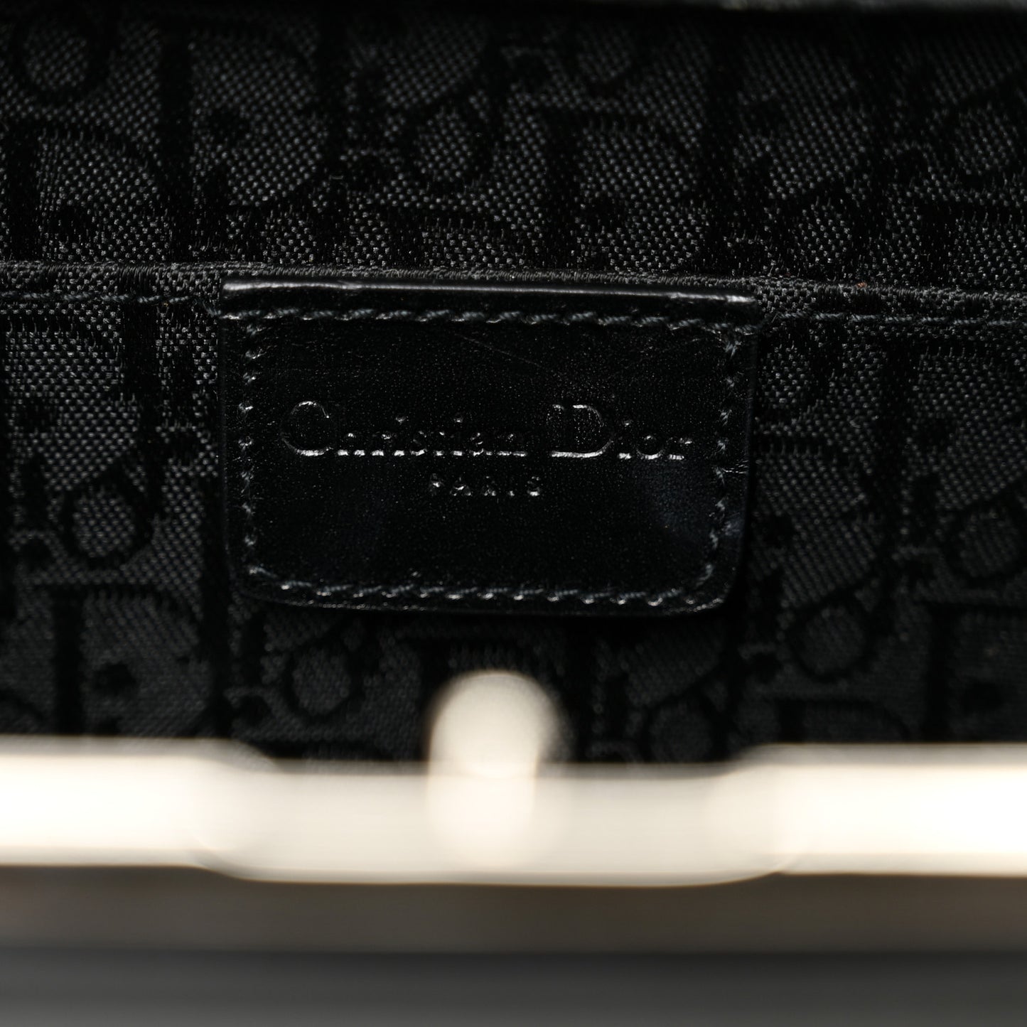 Glazed Calfskin Bondage Clutch Black