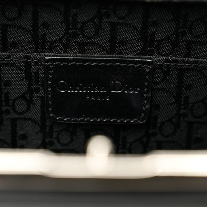 Christian Dior Glazed Calfskin Bondage Clutch Black 6 of 10