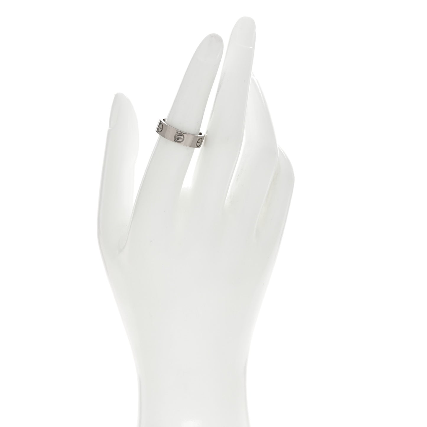 18K White Gold 5.5mm LOVE Ring 53 6.5