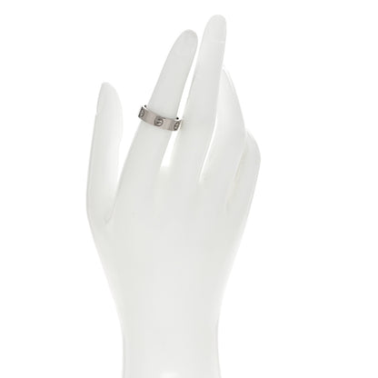 Cartier 18K White Gold 5.5mm LOVE Ring 53 6.5 2 of 4