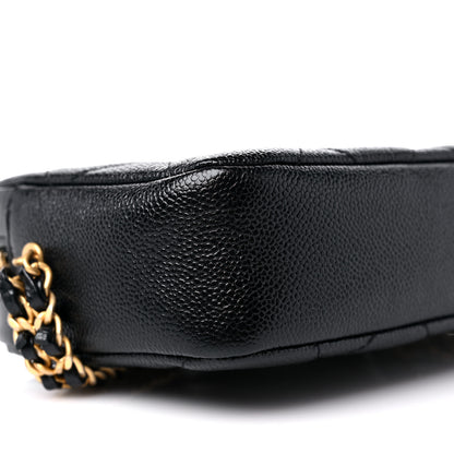Chanel Shiny Caviar Quilted Chain Melody Camera Bag Black 8 of 10