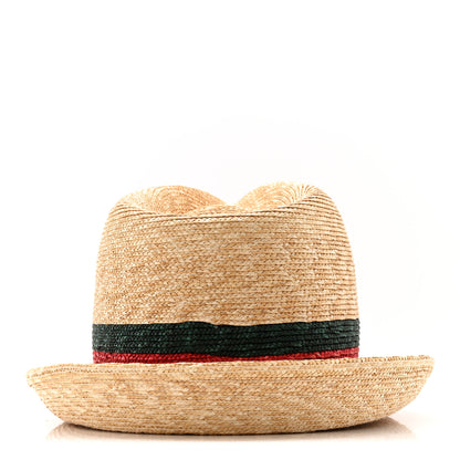 Gucci Abaca Straw Web Fedora Hat M 6 of 11