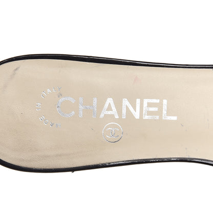 Chanel Patent Calfskin CC Sandals 39 Black 11 of 11