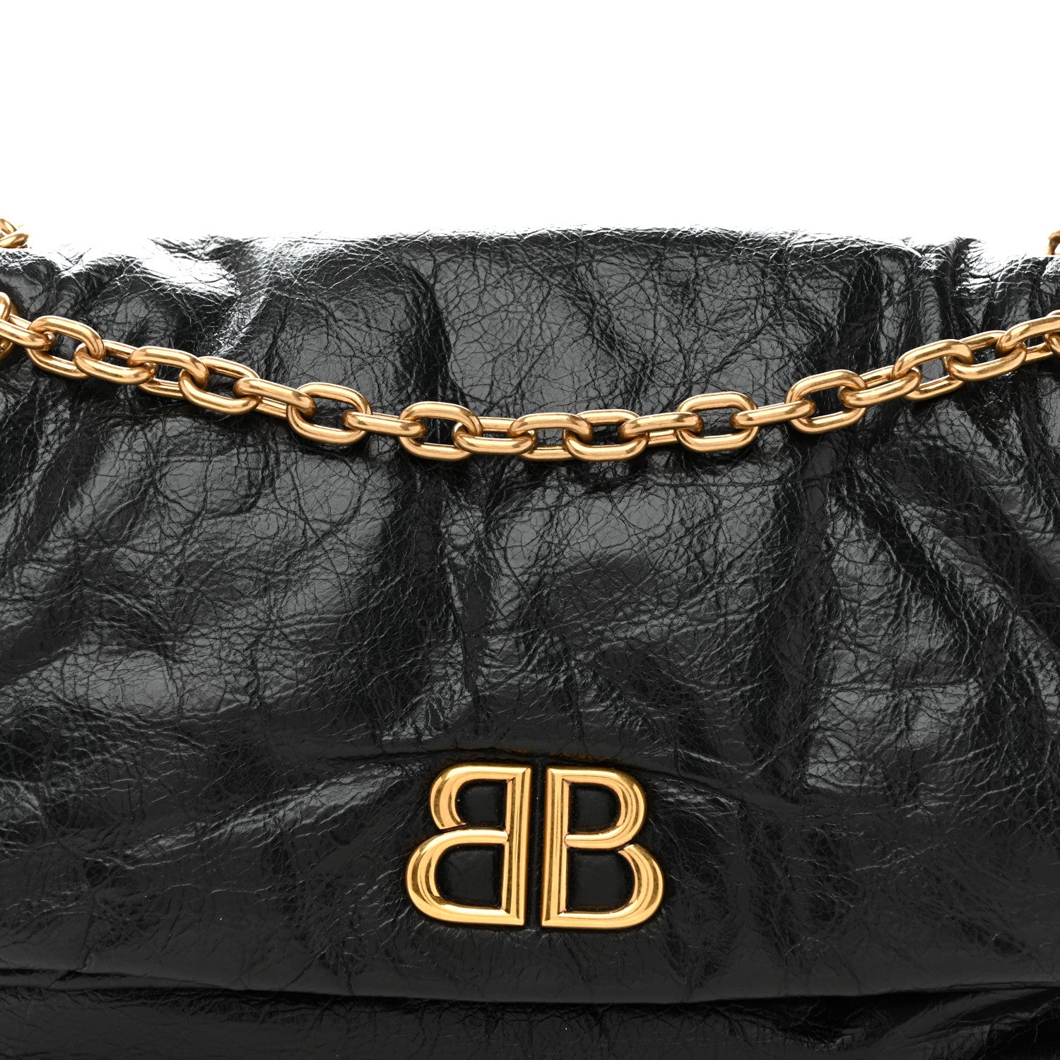 Balenciaga Arena Calfskin Medium Monaco Chain Shoulder Bag Black 9 of 11