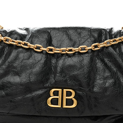 Balenciaga Arena Calfskin Medium Monaco Chain Shoulder Bag Black 9 of 11