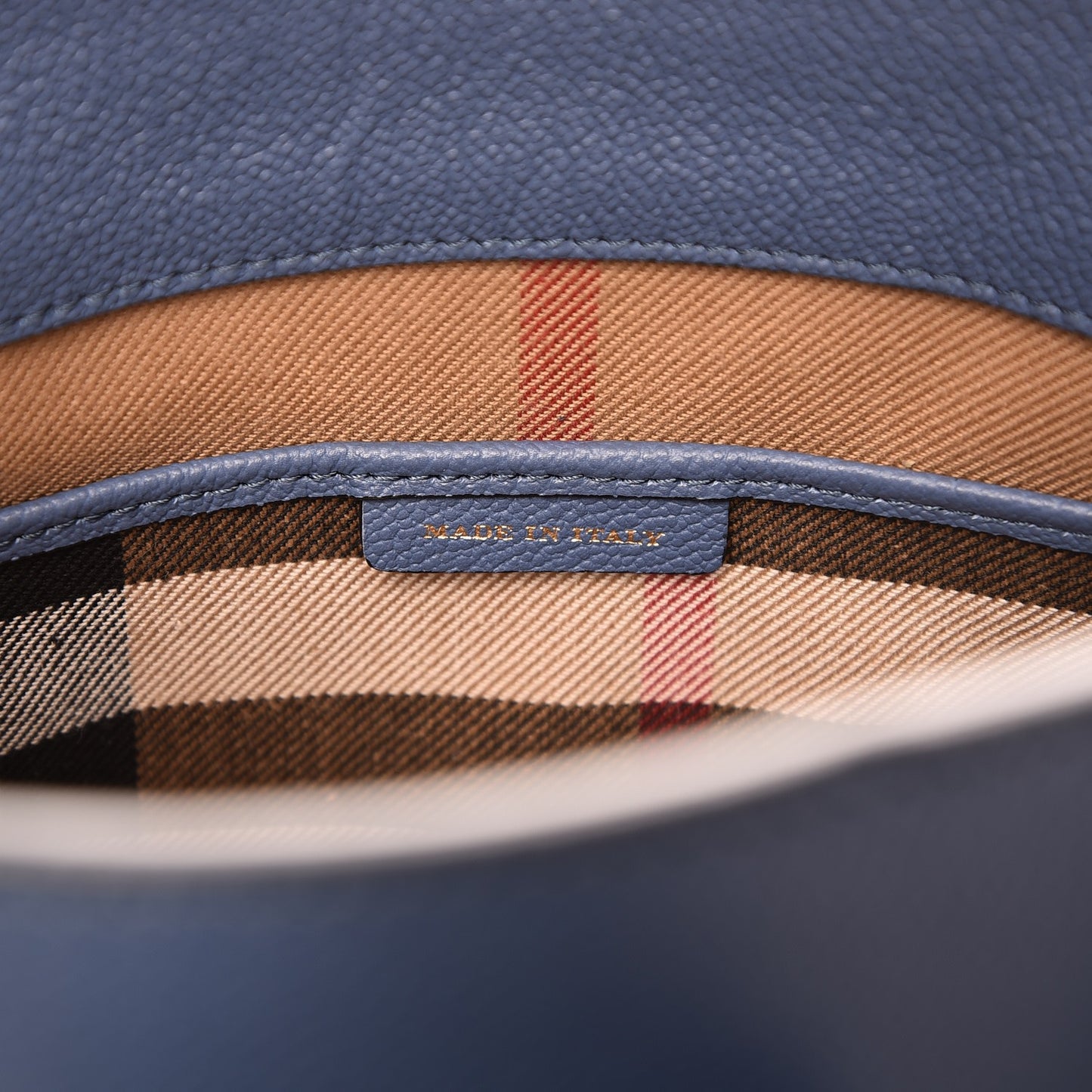 Soft Grain Calfskin Small Buckle Tote Steel Blue