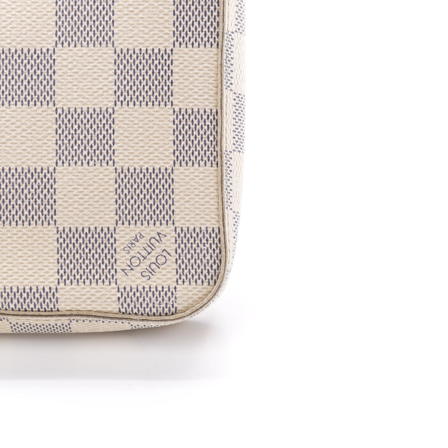 Damier Azur Pochette Felicie Chain Wallet Rose Ballerine