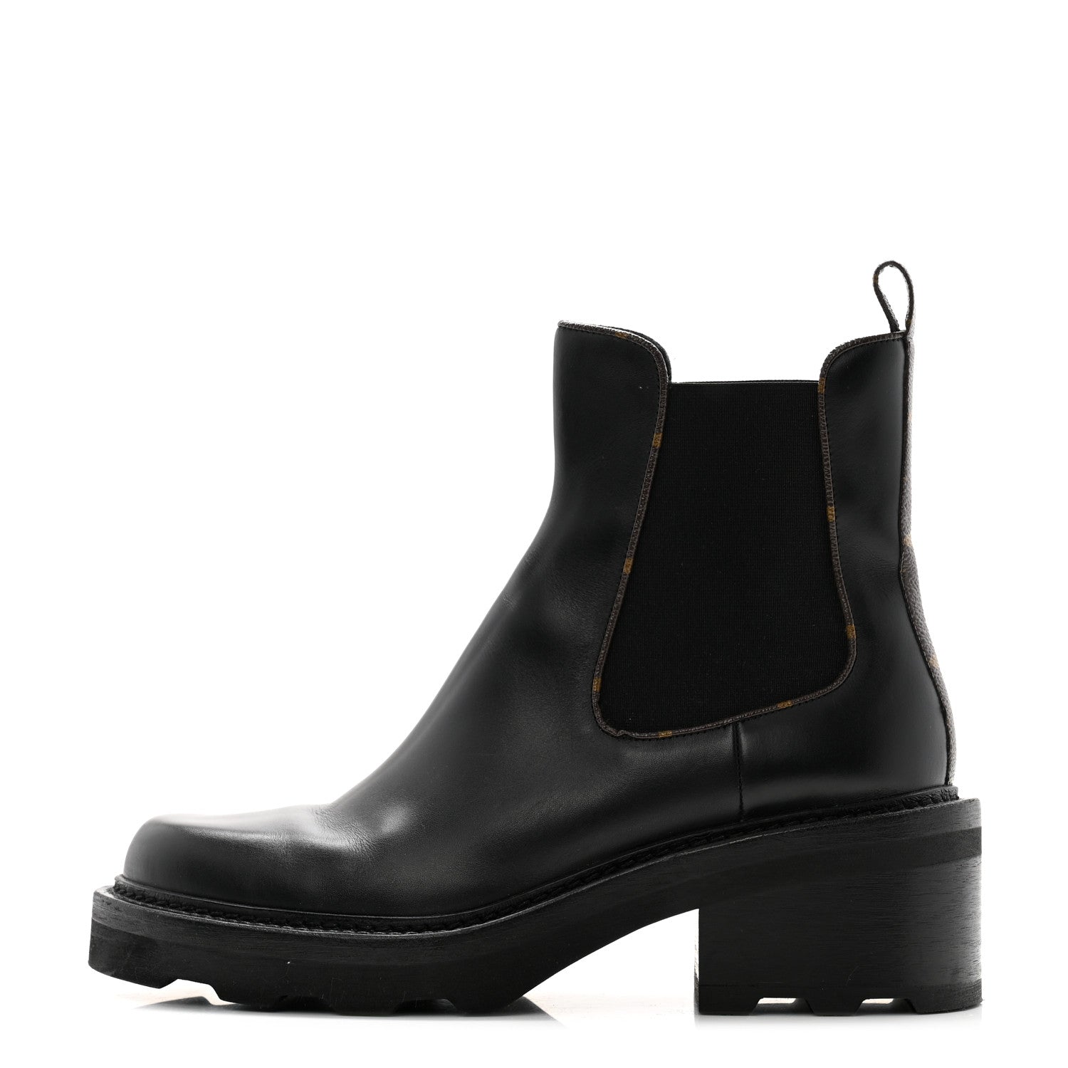 Louis Vuitton Calfskin Monogram Beaubourg Ankle Boots 40.5 Black 1 of 11
