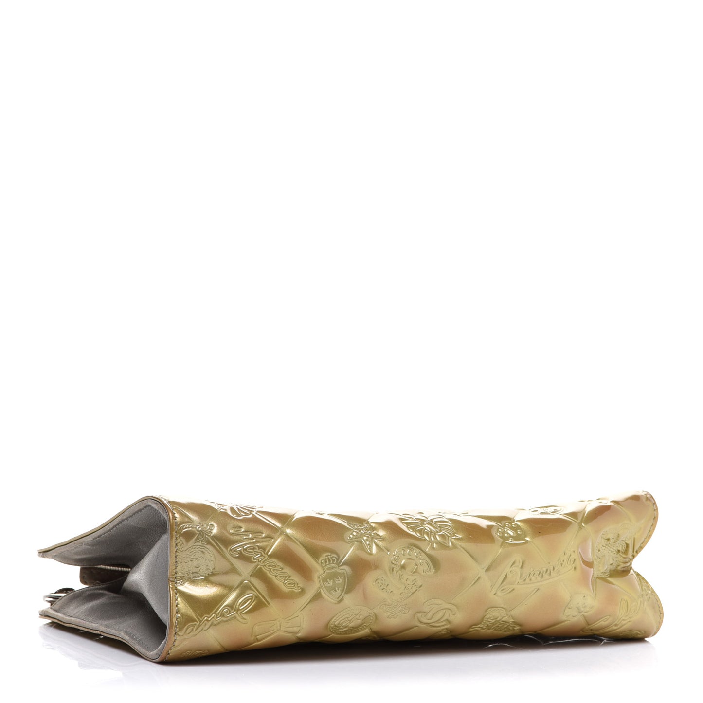 Patent Calfskin Lucky Symbols Pochette Gold