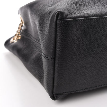Gucci Pebbled Calfskin Medium Soho Chain Shoulder Bag Black 9 of 12