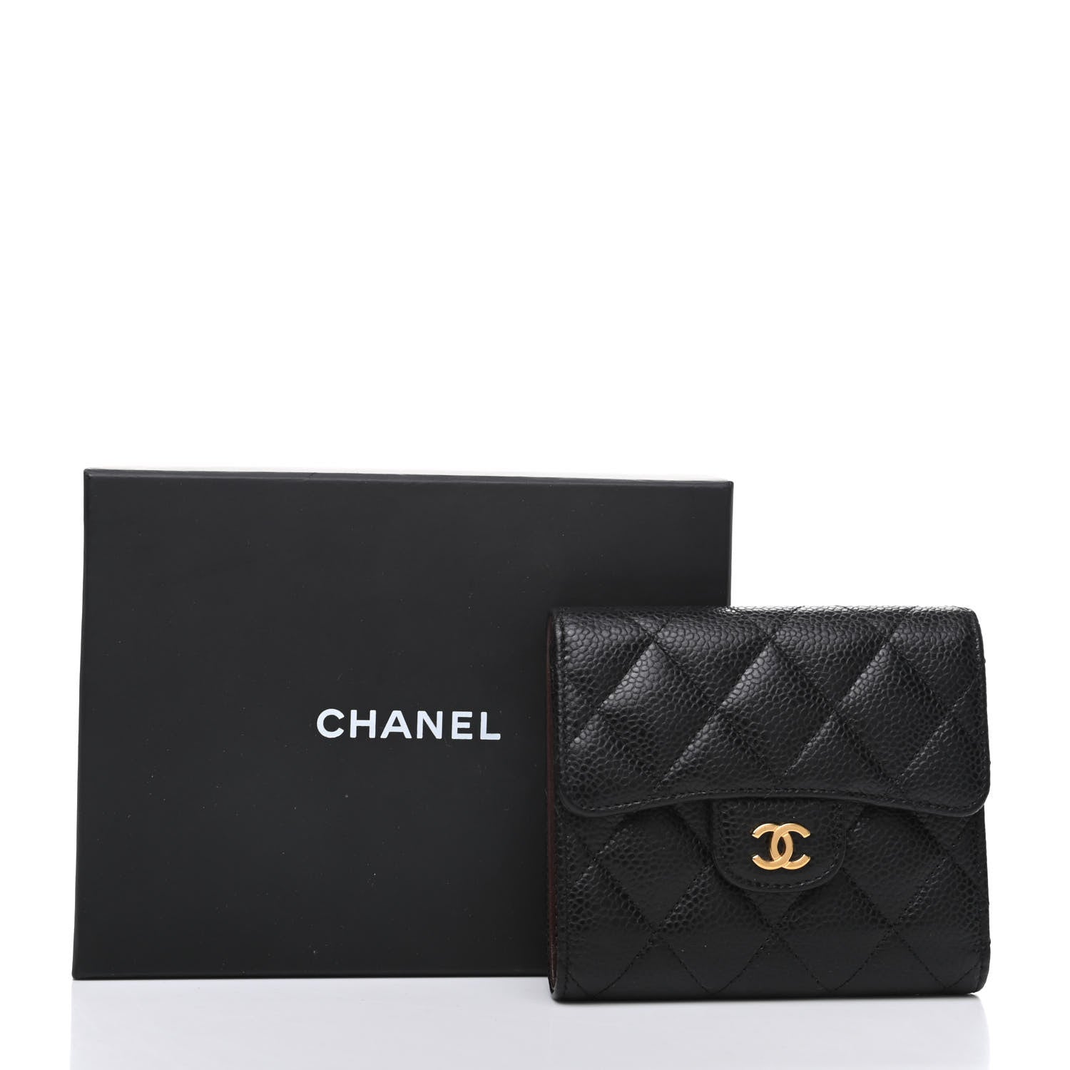 Chanel Caviar Quilted Compact Flap Wallet Black 8 of 12