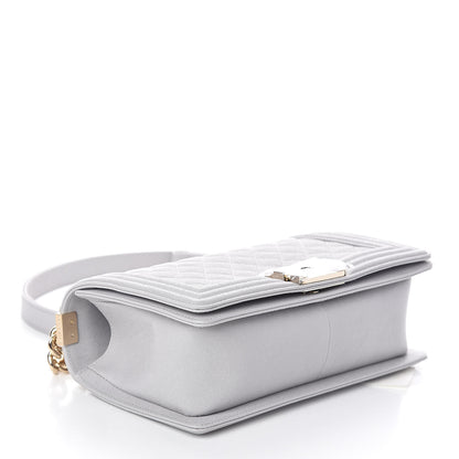 Chanel Caviar Quilted Medium Boy Flap Grey 4 of 10