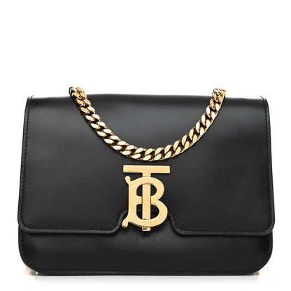 Burberry Smooth Calfskin Small TB Flap Bag Black 1 of 10