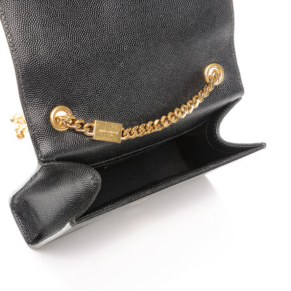 Saint Laurent Grain De Poudre Small Monogram Kate Satchel Black 5 of 6