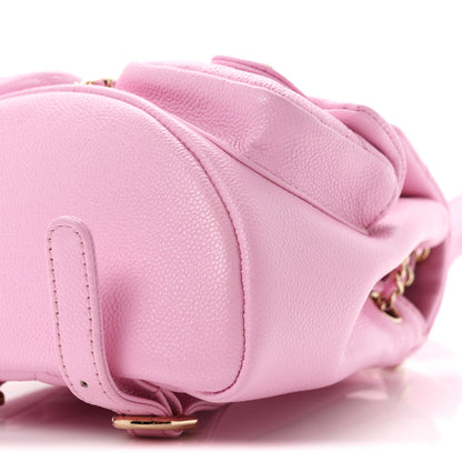 Chanel Shiny Caviar Quilted Small Duma Pockets Drawstring Backpack Lilac 19 of 19