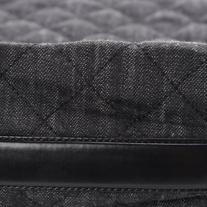 Chanel Denim Calfskin Quilted Backpack Dark Grey Black 8 of 14