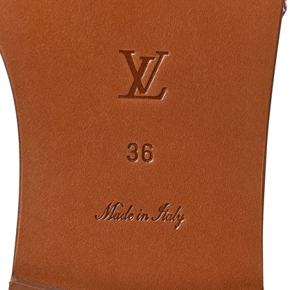 Louis Vuitton Jacquard Since 1854 Lock It Flat Mule 36 Bordeaux 6 of 8