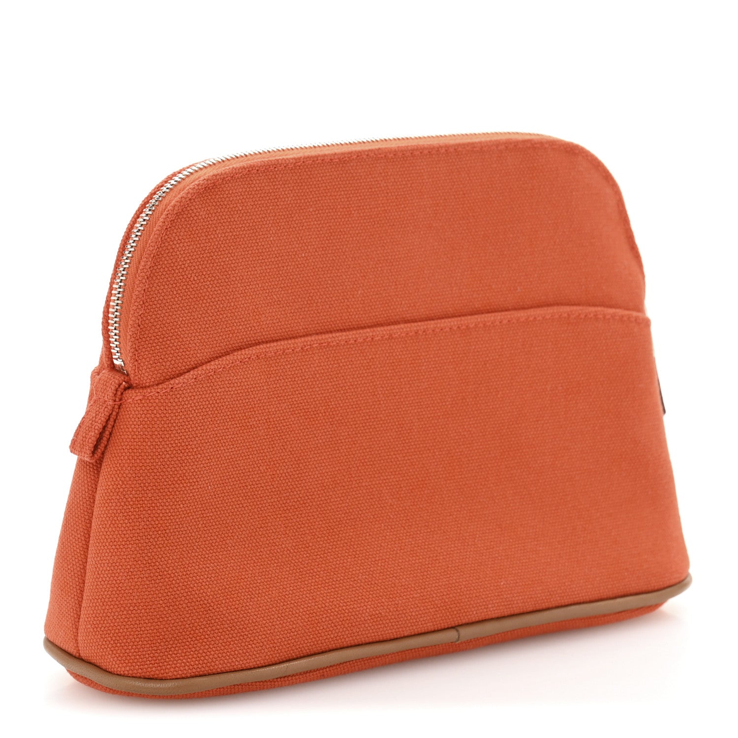 Hermes Cotton Canvas Mini Bolide Travel Cosmetic Pouch Feu 3 of 7