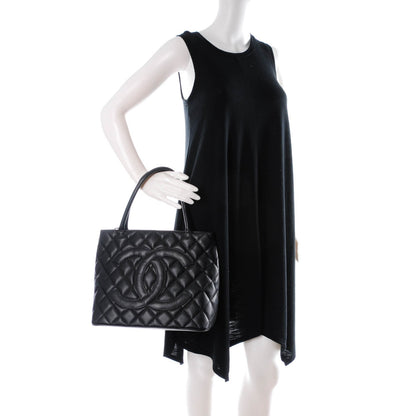 Chanel Caviar Quilted Medallion Tote Black 2 of 7