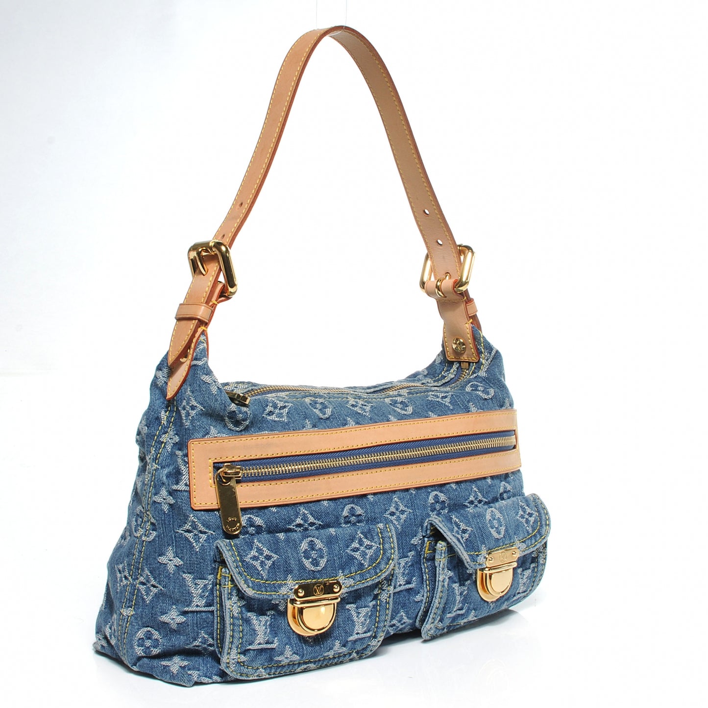 Monogram Denim Baggy PM Blue