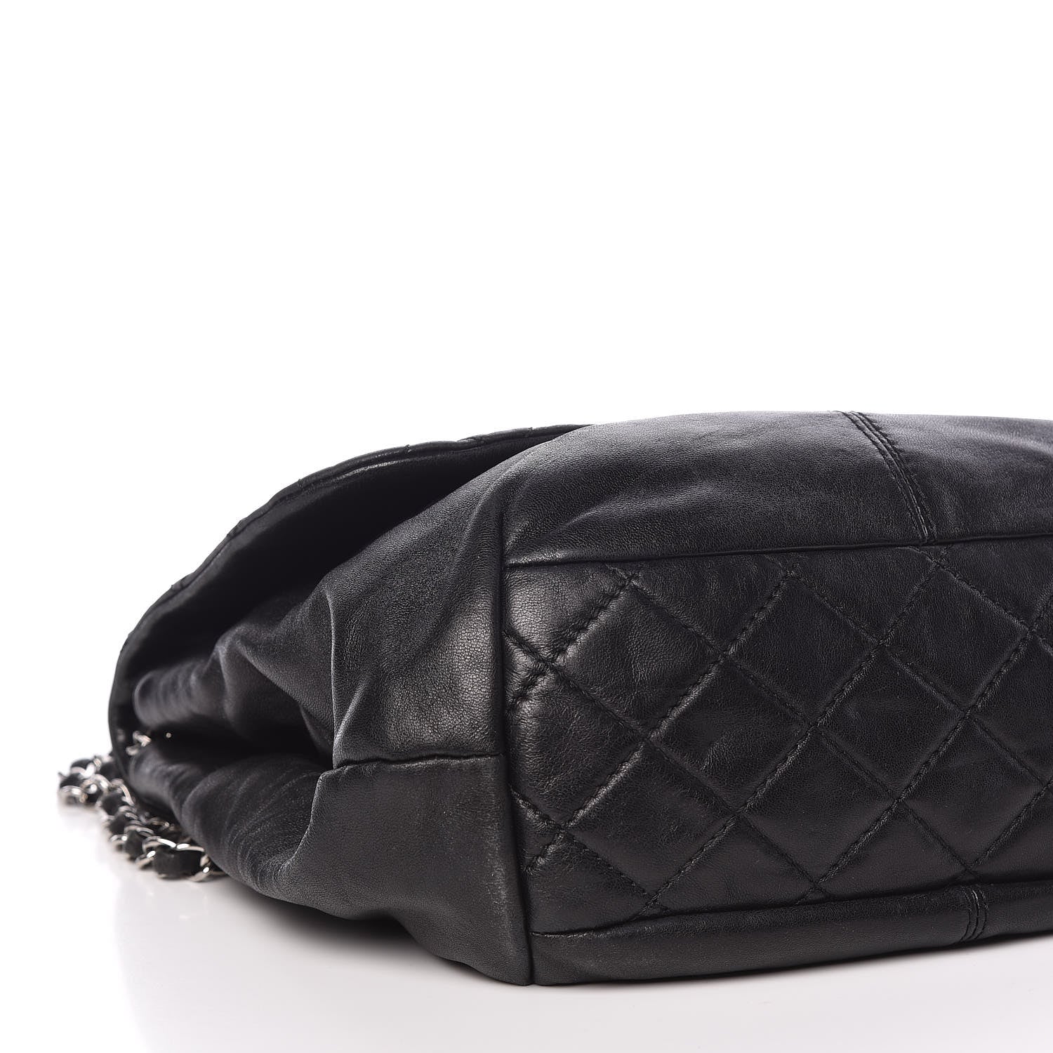 Chanel Shiny Lambskin Quilted Medium Trianon Messenger Flap Black 10 of 12