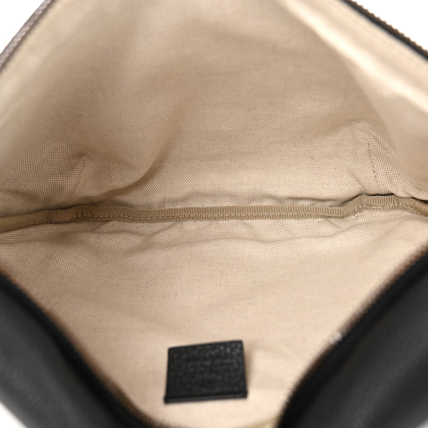 Grained Calfskin Logo Belt Bag Black
