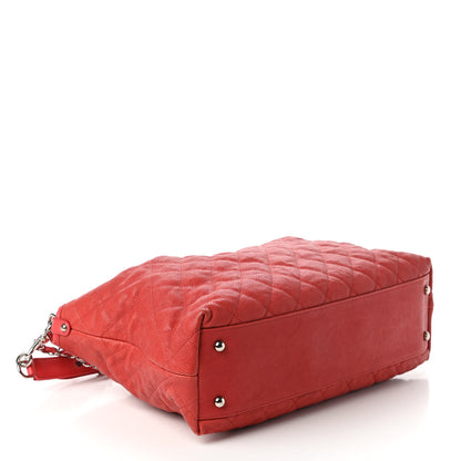 Chanel Caviar Quilted French Riviera Hobo Rouge 4 of 10
