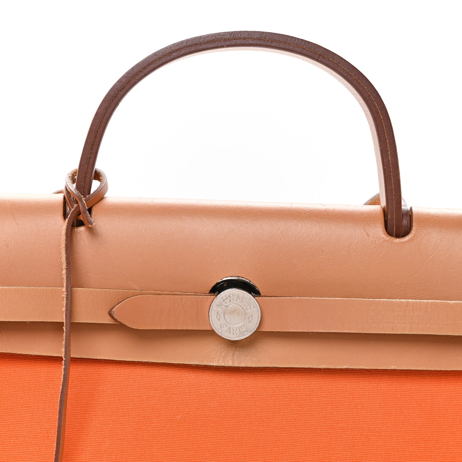 Hermes Vache Hunter Toile Herbag Zip 31 PM Orange 9 of 11