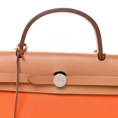 Hermes Vache Hunter Toile Herbag Zip 31 PM Orange 9 of 11