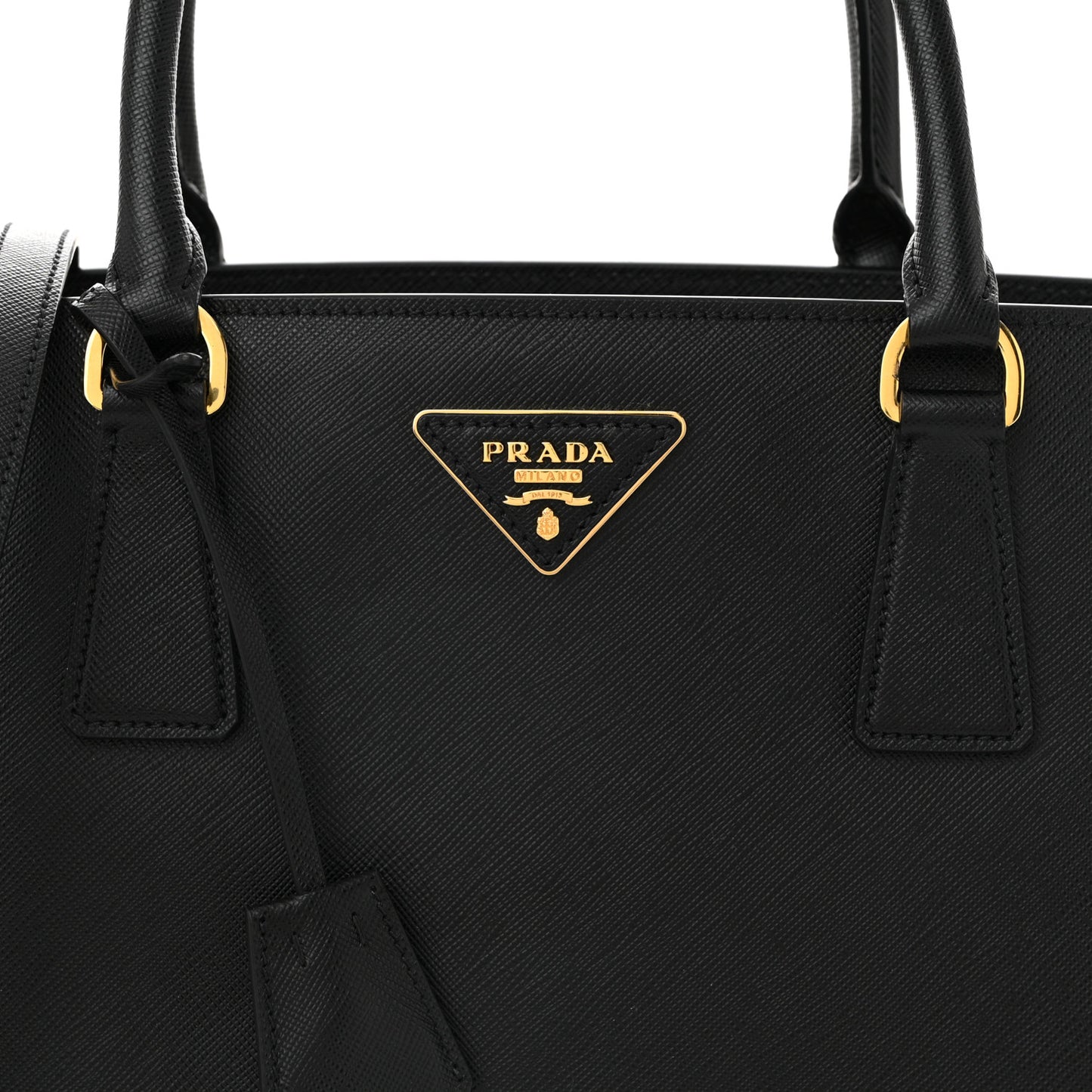 Saffiano Lux Medium Tote Black