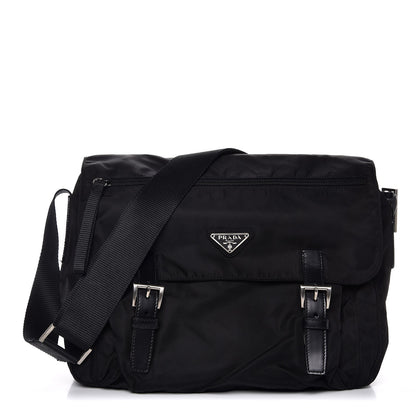 Prada Nylon Vela Messenger Bag Black 1 of 9
