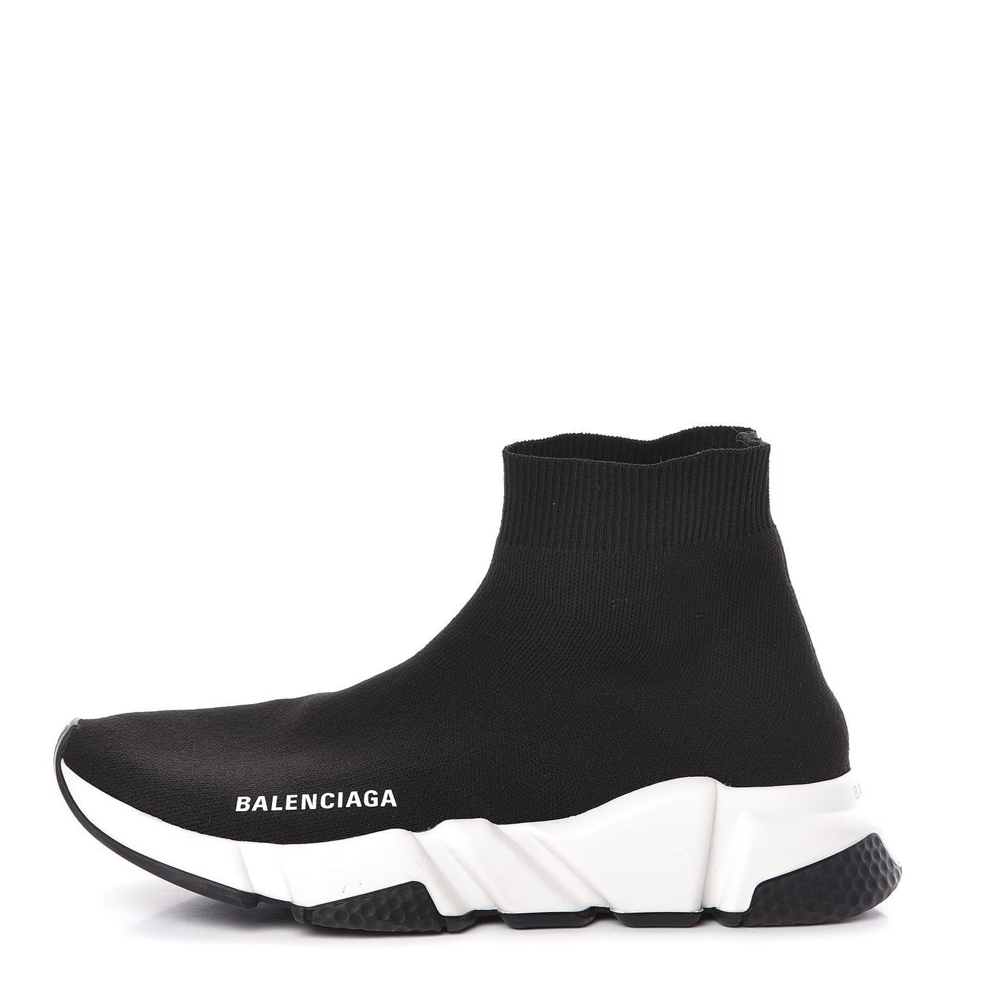 Neoprene Knit Womens Speed Sneakers 38 Black White