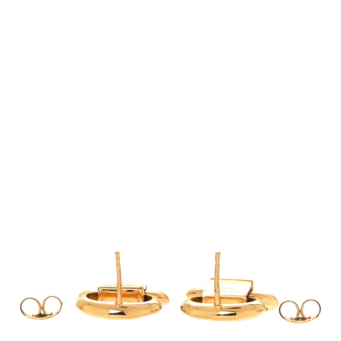 Metal Pure LV Earrings Gold