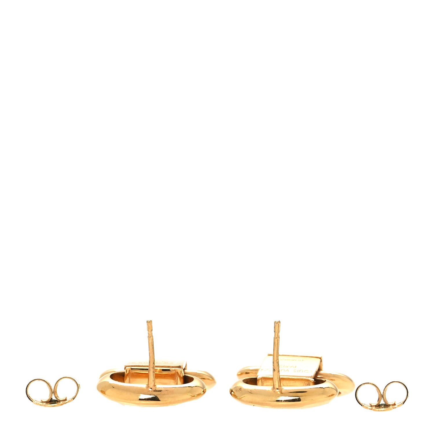 Louis Vuitton Metal Pure LV Earrings Gold 3 of 4