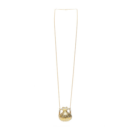 Judith Leiber Crystal Minaudiere Pill Box Necklace Gold 3 of 6