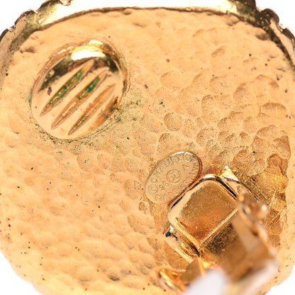 Chanel CC Diamond Shaped Clip On Earrings Gold 4 of 4