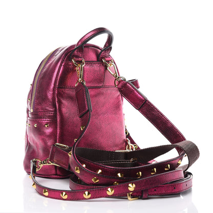 MCM Metallic Calfskin Swarovski Crystal Baby Edeline Backpack Pink 4 of 11