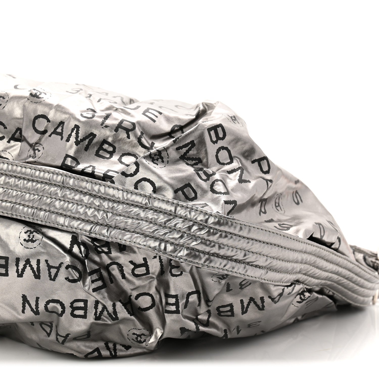 Chanel Metallic Coated Canvas Unlimited Ligne Shoulder Bag Silver 10 of 10
