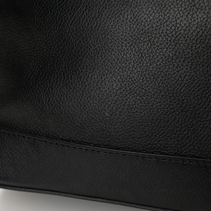 Balenciaga Grained Calfskin Logo S Ville Top Handle Bag Black White 12 of 15