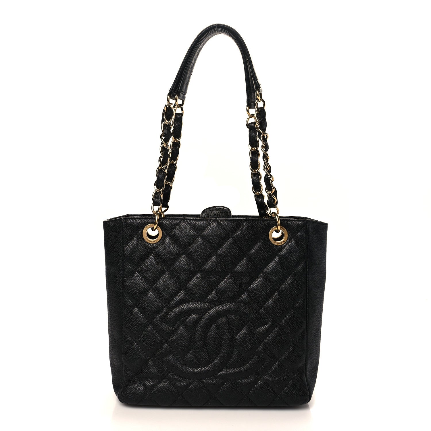 Chanel Caviar Quilted Petit Shopping Tote PST Black 1 of 9