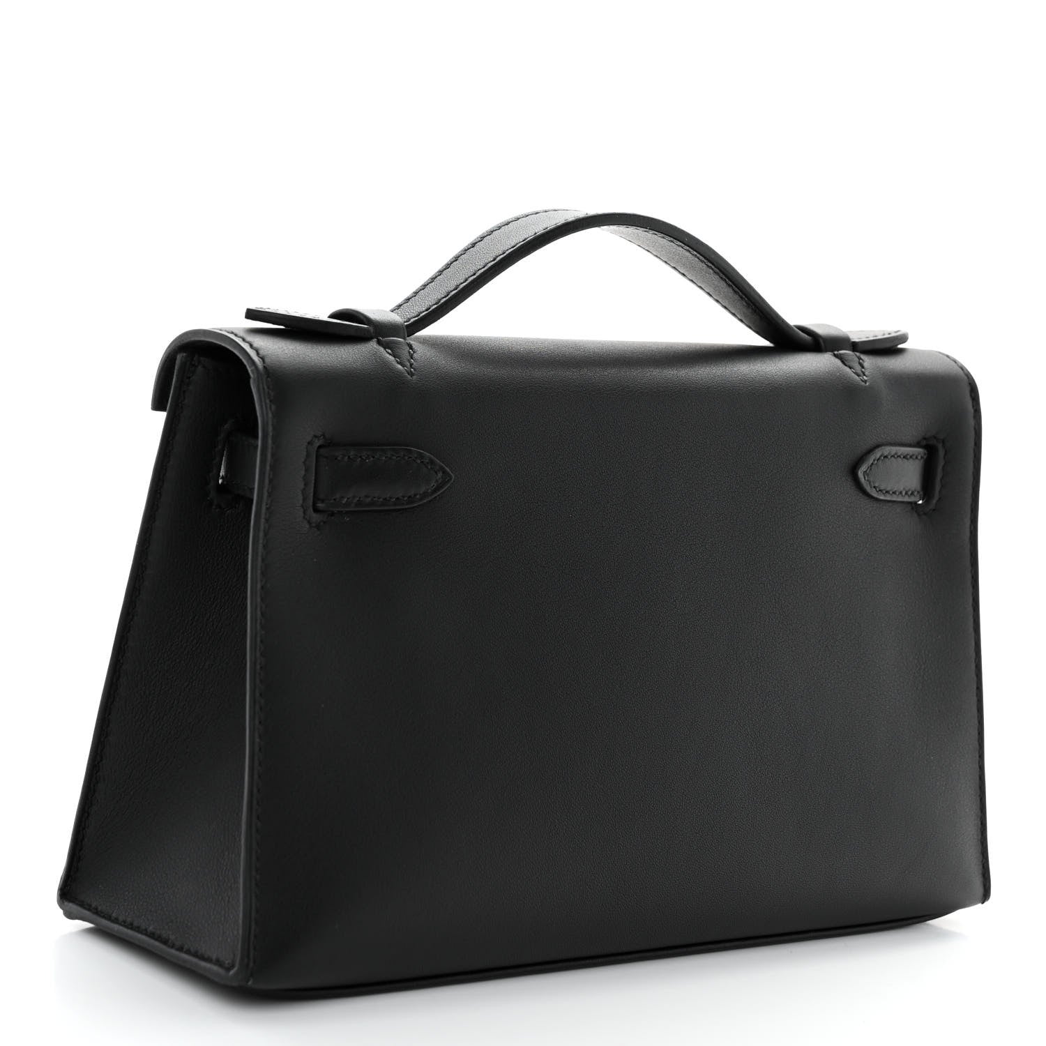 Hermes Swift Kelly Pochette Clutch Black 3 of 12