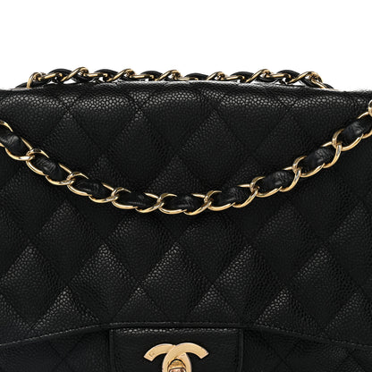 Chanel Caviar Quilted Jumbo Single Flap Black 8 of 13