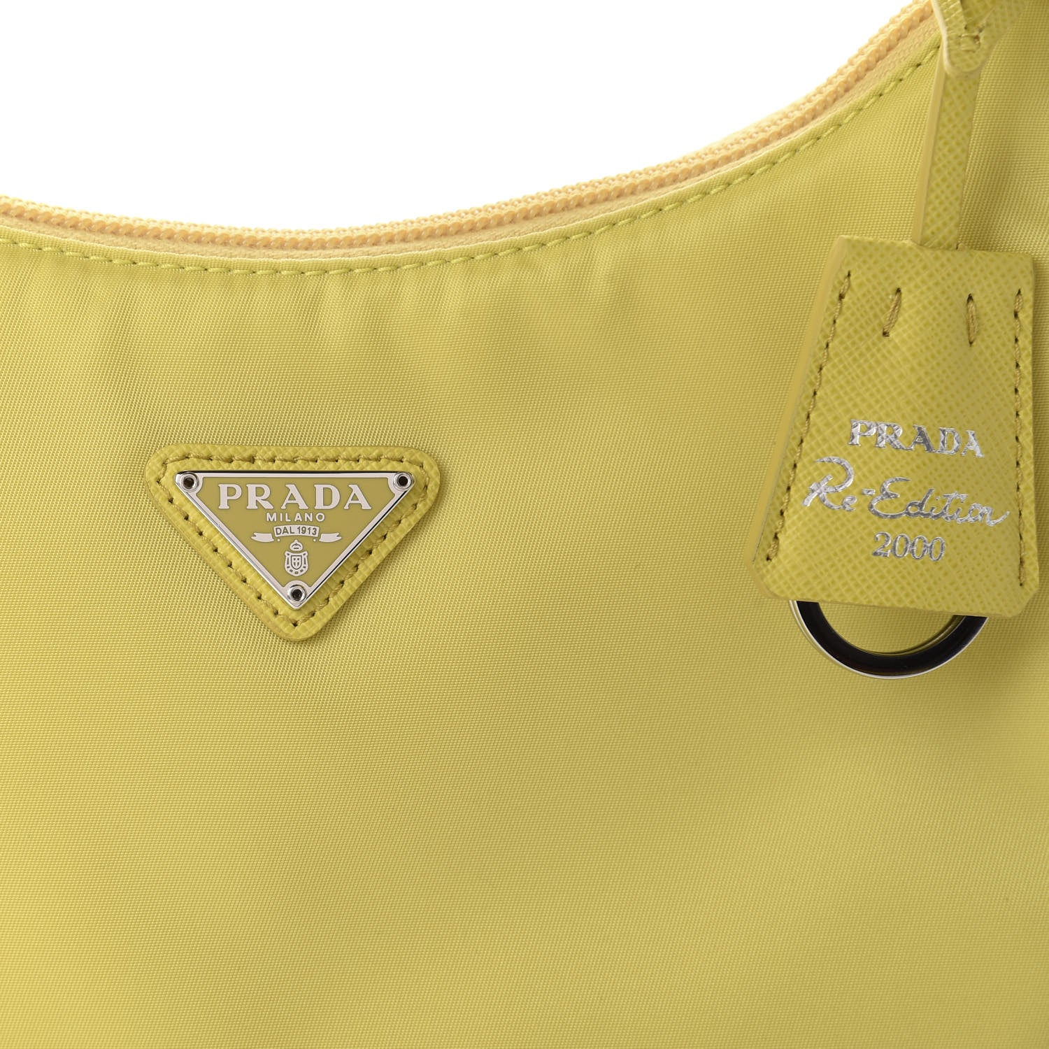 Prada Tessuto Nylon Saffiano Mini Re-Edition 2000 Bag Ananas 11 of 11