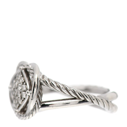 David Yurman Sterling Silver Diamond Pave 7mm Infinity Ring 52 6 3 of 6