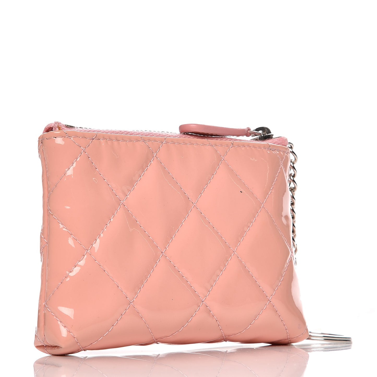 Patent Quilted Key Holder Case Pink