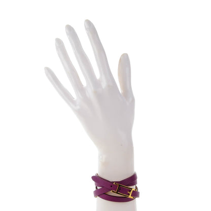 Hermes Swift Hapi 3 MM Triple Tour Wrap Bracelet M Anemone 2 of 5