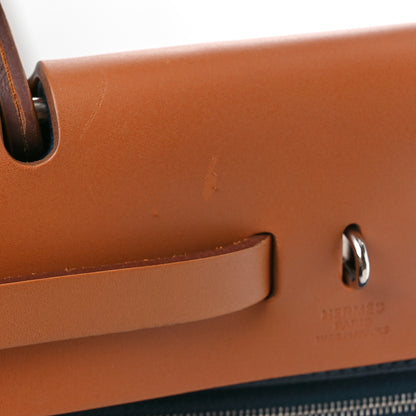 Hermes Toile Vache Hunter Herbag Zip 31 PM Azur Natural 13 of 14