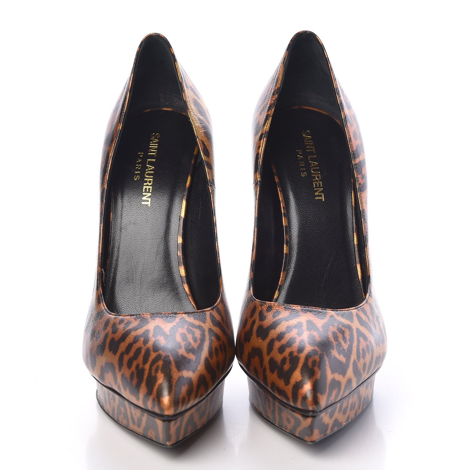 Saint Laurent Leopard Lame Double Cat Janis 105 Pumps 40.5 2 of 7