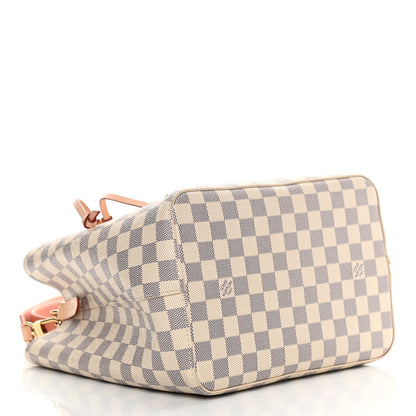 Louis Vuitton Damier Azur Braided Neonoe MM Peach Cream 4 of 12